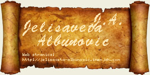 Jelisaveta Albunović vizit kartica